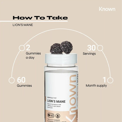 Known Nutrition Mentally Fit Known Nutrition Lion’s Mane Mushroom Gummies | 60 Gummies