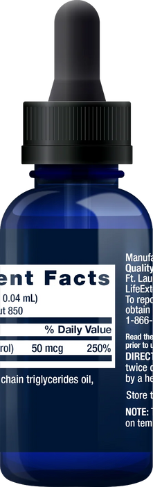 Life Extension Vitamin D Life Extension Liquid Vitamin D3 50mcg (2,000 IU) | 29.57 ml