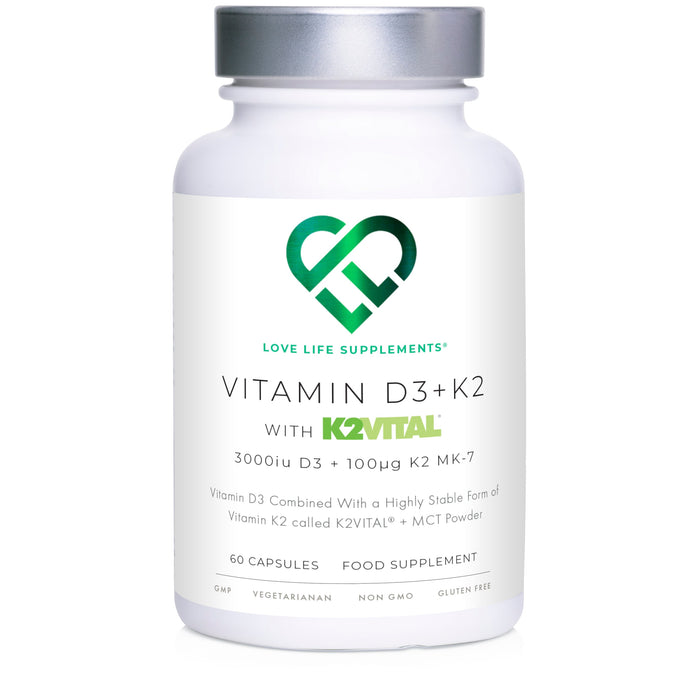 Love Life Supplements Vitamin D3 Love Life Supplements Vitamin D3 + K2 | 60 Capsules