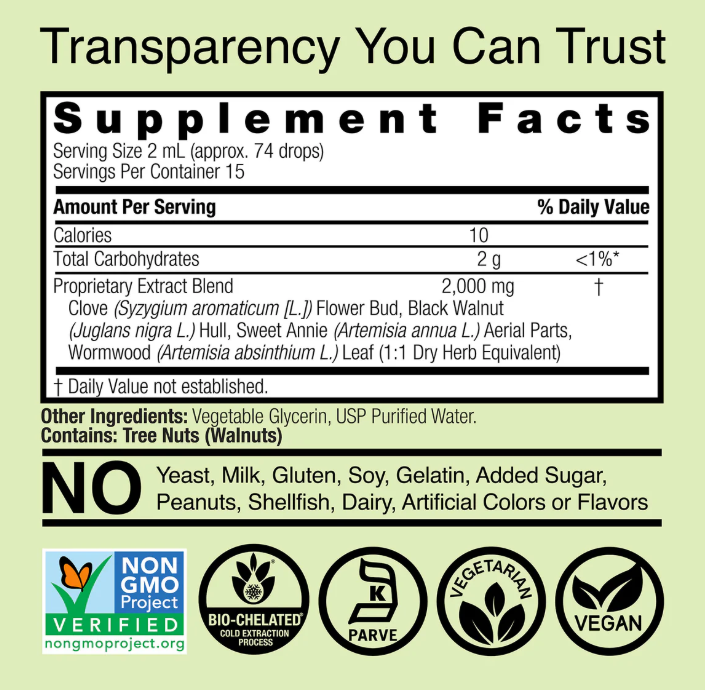 Nature's Answer Black Walnut & Wormwood Natures Answer Black Walnut & Wormwood (2000mg) | 30ml