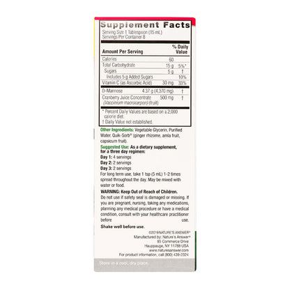 Nature's Answer Liquorice Root Natures Answer UTI Ans D-Mannose & Cranberry | 120ml