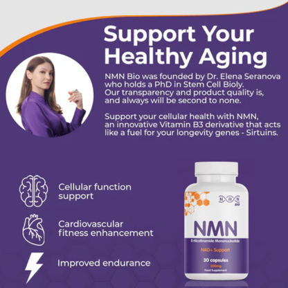 NM Bio NMN Bio NAD+ Support 250mg | 30 Capsules