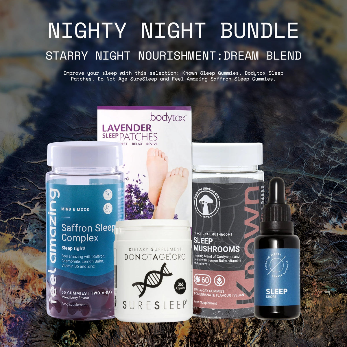 Nighty Night Bundle Sleep Aid with Mushrooms & Saffron