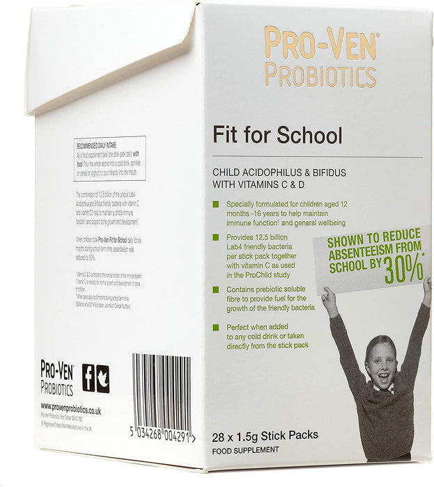 Pro-Ven Probiotics Pro-Ven Probiotics Fit For School Friendly Bacteria with Vit C & D for Children | 28 Sachets