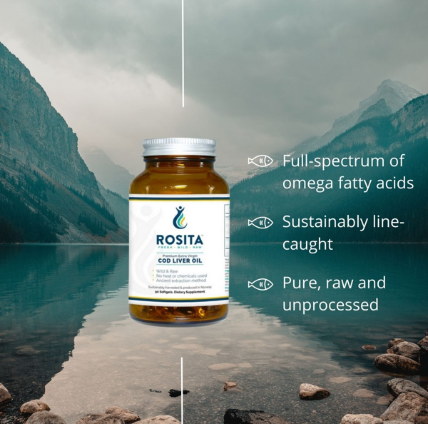Rosita Extra Virgin Cod Liver Oil Rosita Extra Virgin Cod Liver Oil (EVCLO) Softgels | 90 Capsules