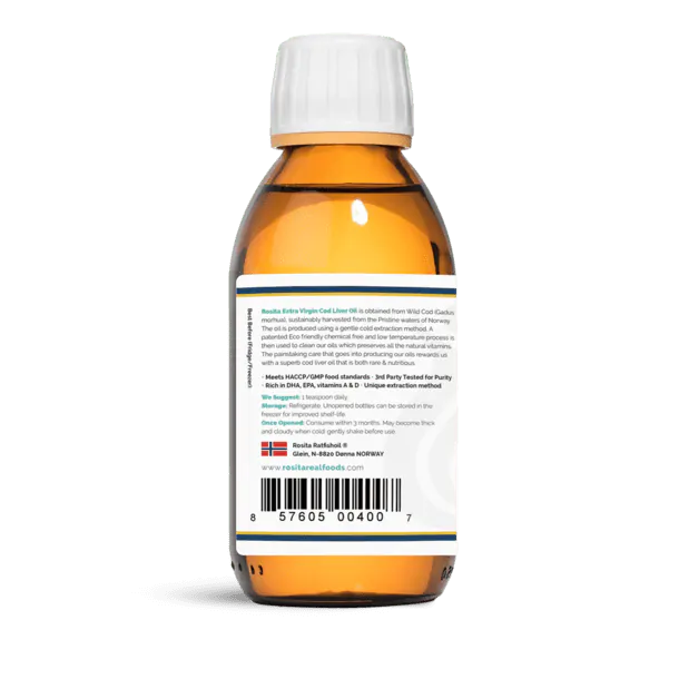 Rosita Extra Virgin Cod Liver Oil Single Unit Rosita Extra Virgin Cod Liver Oil (EVCLO) | 150ml