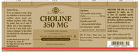 Solgar choline solgar unitaire 350 mg | 100 gélules