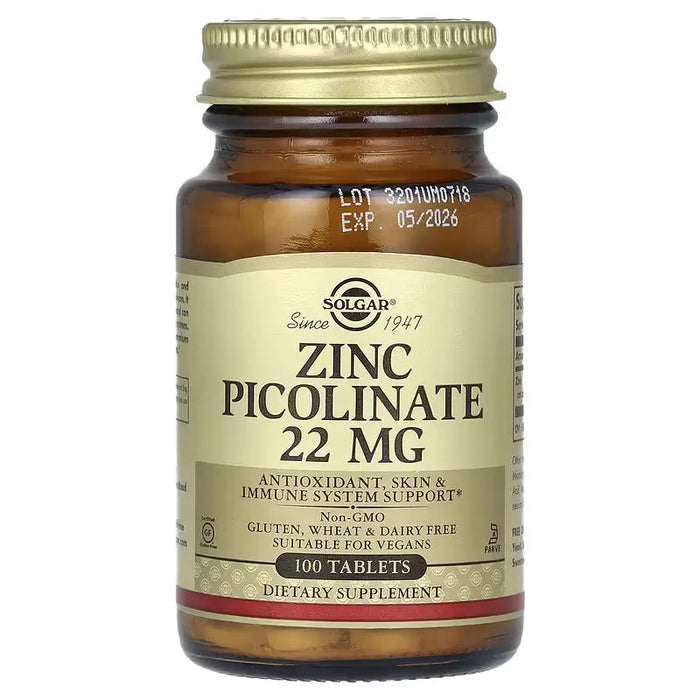Solgar Solgar Zinc Picolinate 22 mg | 100 Tablets