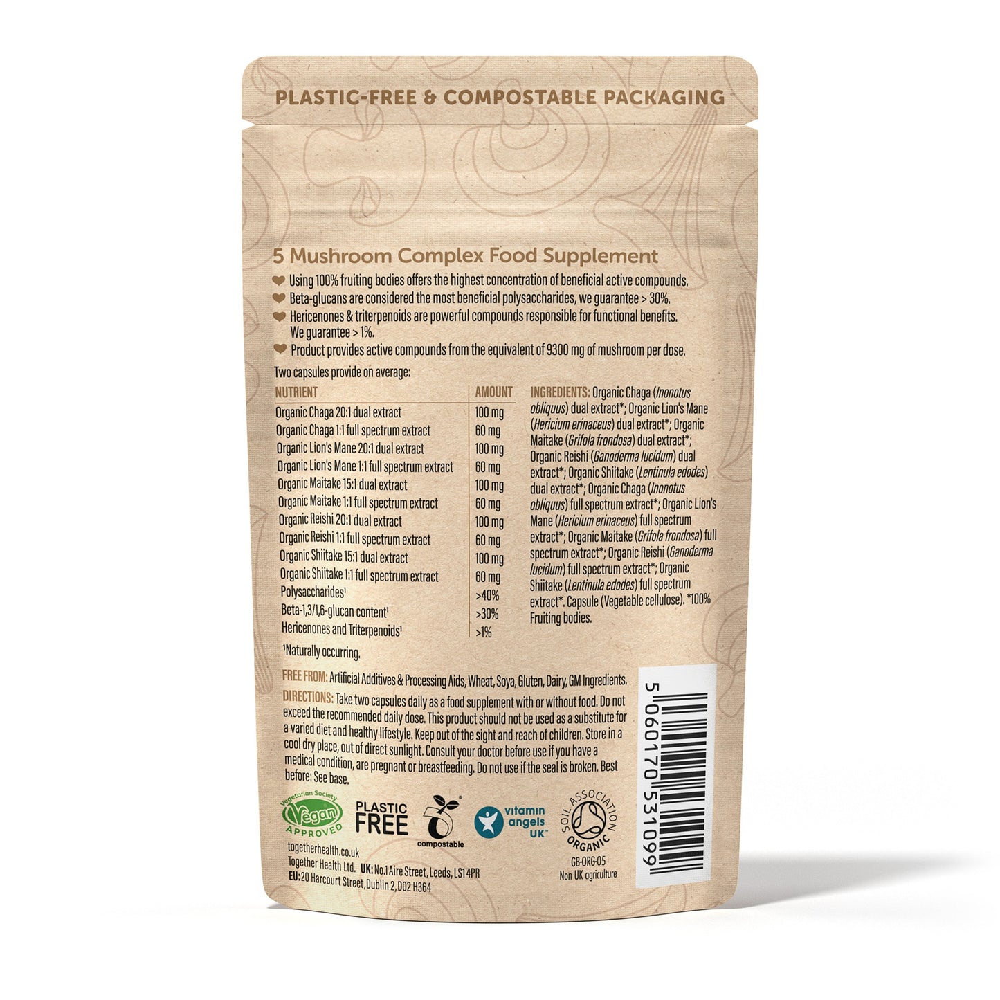 Together Health Together Health Organic 5 Mushroom Complex | 60 Capsules