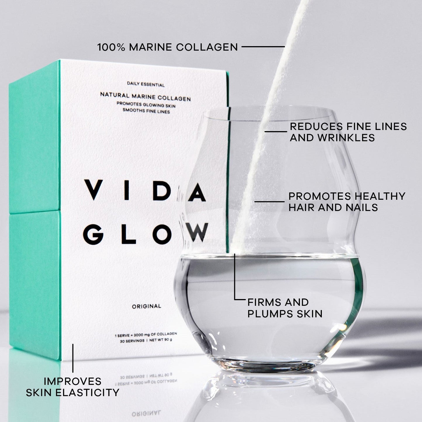 Vida Glow Vida Glow Natural Marine | 30 Collagen Sachets | Blueberry
