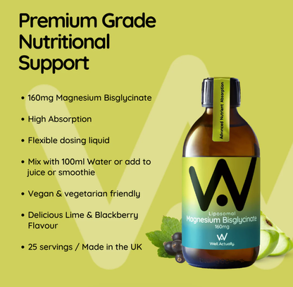 Well Actually Magnesium Glycinate Well Actually Liposomal Magnesium Glycinate 160mg | 250ml | Apple Twist Flavour