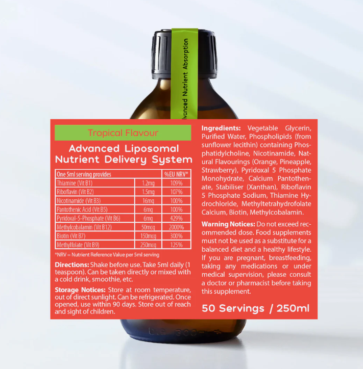 Well Actually Vitamin B Complex Well Actually Liposomal Vitamin B Complex | 250ml | Tropical Flavour