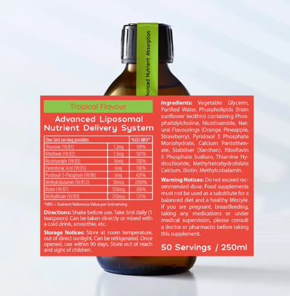 Well Actually Vitamin B Complex Well Actually Liposomal Vitamin B Complex | 250ml | Tropical Flavour