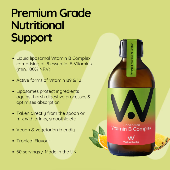 Well Actually Vitamin B Complex Well Actually Liposomal Vitamin B Complex | 250ml | Tropical Flavour