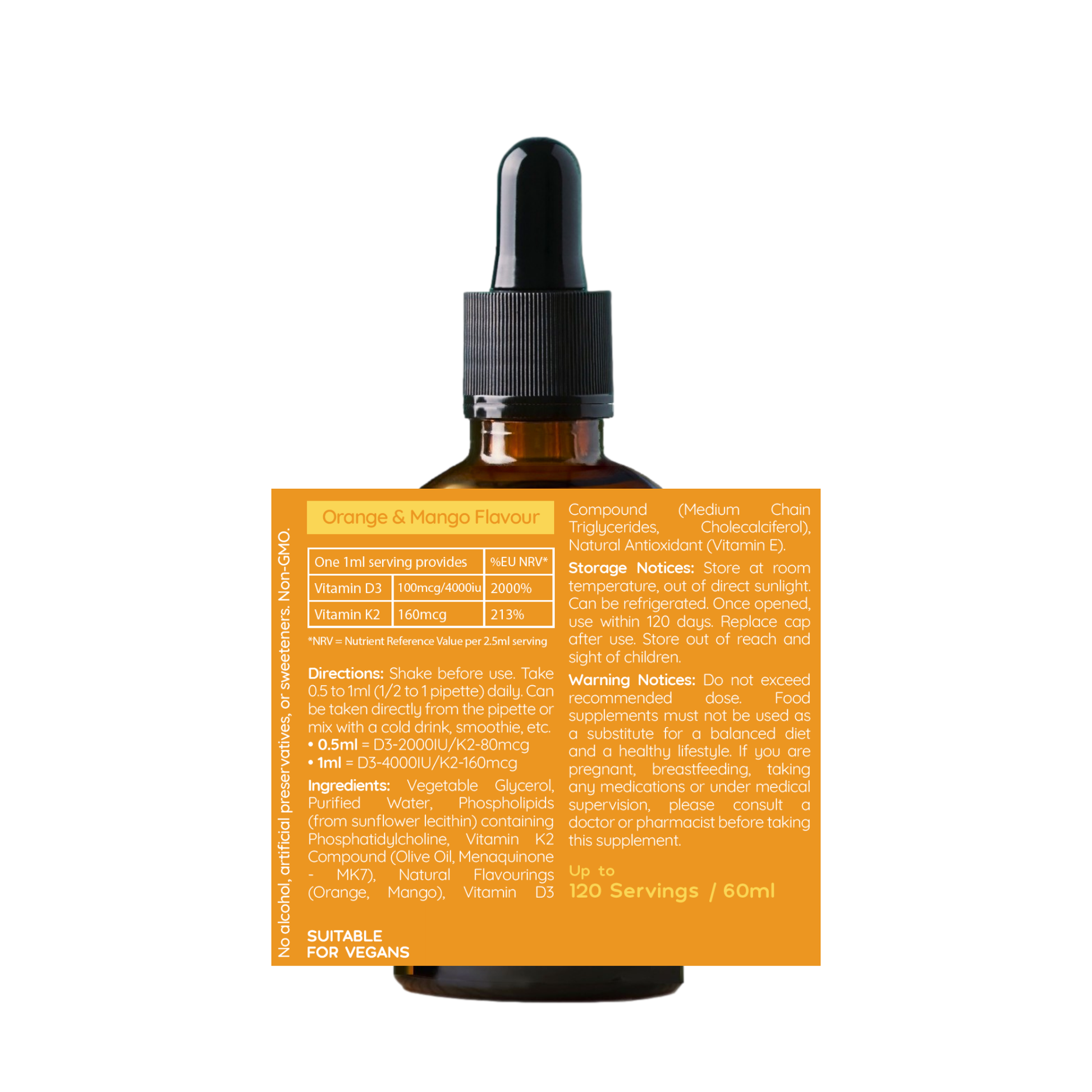 Well Actually Well Actually Vitamin D3 + K2 - Liposomal | 60ml