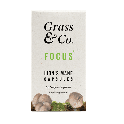 Grass & Co Mushrooms Mushrooms Grass & Co. FOCUS Lion's Mane Mushrooms with Ginseng + Omega-3 | 60 Vegan Capsules