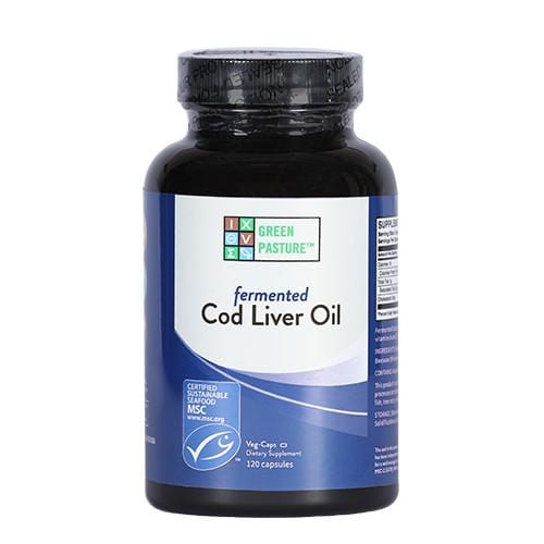 Green Pasture Fermented Cod Liver Oil Unflavoured Green Pasture Fermented Cod Liver Oil | 120 Capsules