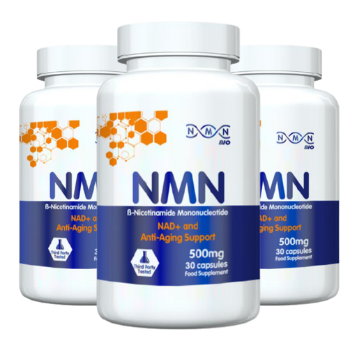 NMN Bio NMN Bio NMN (beta Nicotinamide Mononucleotide) 500mg | 30 Capsules x3 | 3 Pack Bundle