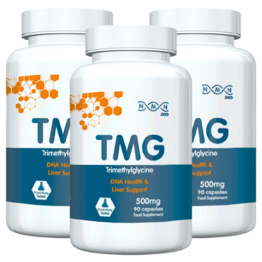 NMN Bio NMN Bio TMG (Trimethylglycine) | 500 mg | 90 Capsules x3 | 3 Pack Bundle