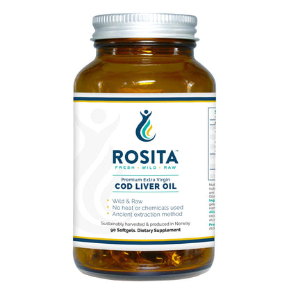 Rosita Extra Virgin Cod Liver Oil Rosita Extra Virgin Cod Liver Oil (EVCLO) Softgels | 90 Capsules