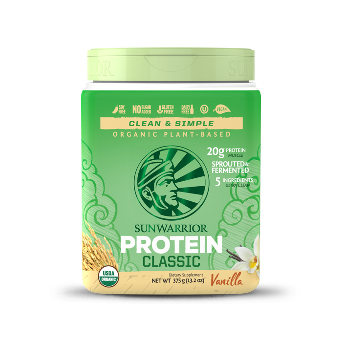 Sunwarrior Protein Powder 375g / Vanilla Sunwarrior Classic Organic Protein
