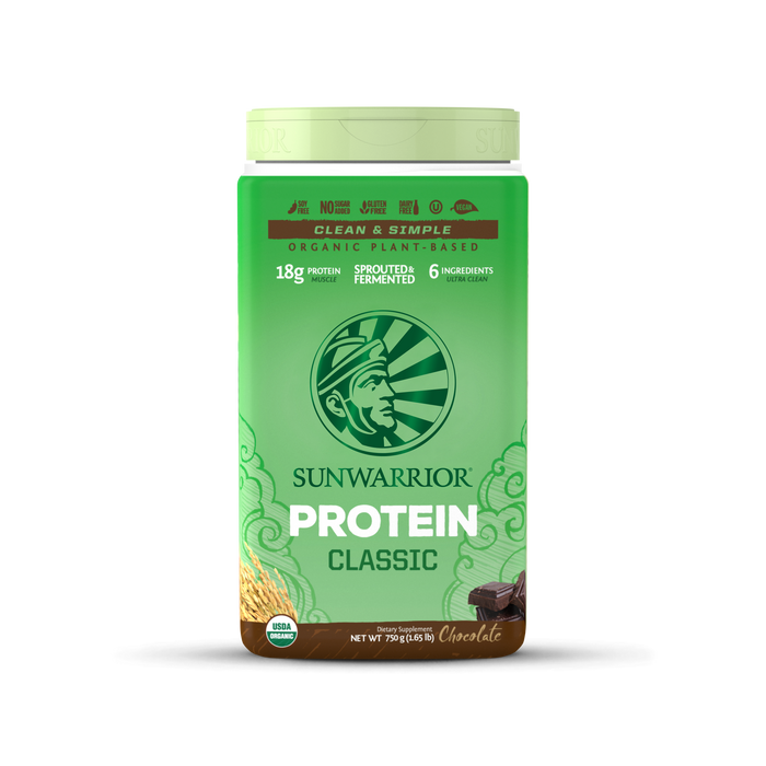 Sunwarrior Protein Powder 750g / Chocolate Sunwarrior Classic Organic Protein
